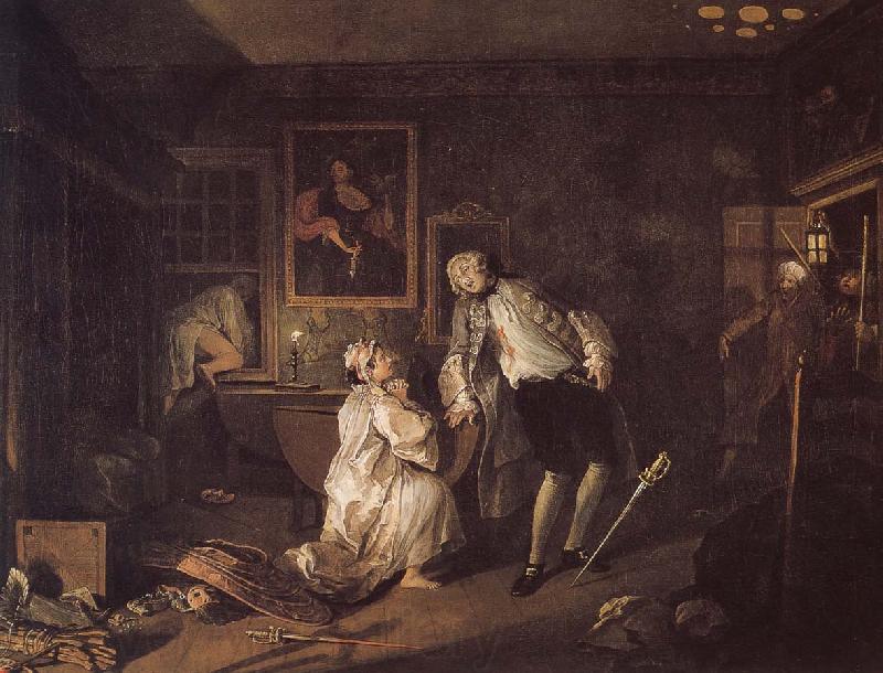 William Hogarth Fashionable marriage groups count the death of painting Spain oil painting art